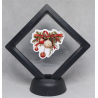 Kerstballen - Zwarte Display 9x9 met kerst sticker