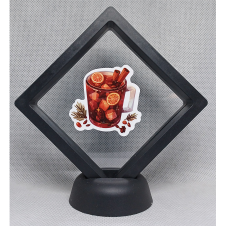 Sangria - Zwarte Display 9x9 met kerst sticker