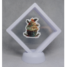 Kerst Groene Cupcake - Witte Display 9x9 met een kerst sticker