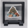 Pakjes onder boom - Vierkante Zwarte Display 9x9 met kerst sticker