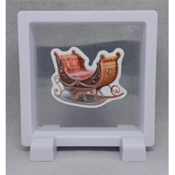 Kerstslee - Vierkante Zwarte Display 9x9 met kerst sticker