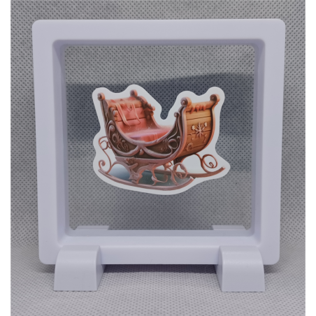 Kerstslee - Vierkante Zwarte Display 9x9 met kerst sticker