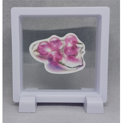 Roze kerstlichtjes - Vierkante Zwarte Display 9x9 met kerst sticker