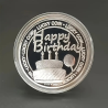 Munten Display - Happy Birthday - Tekst - Zilver - 4