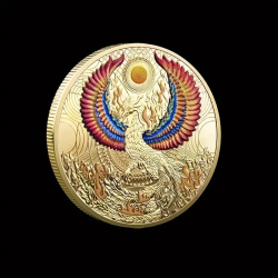 Munten Display - Phoenix - Yin Yang Dierenriem - Goud - 3