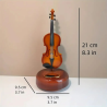 Muziekdoos - Viool 21 cm - Afmetingen