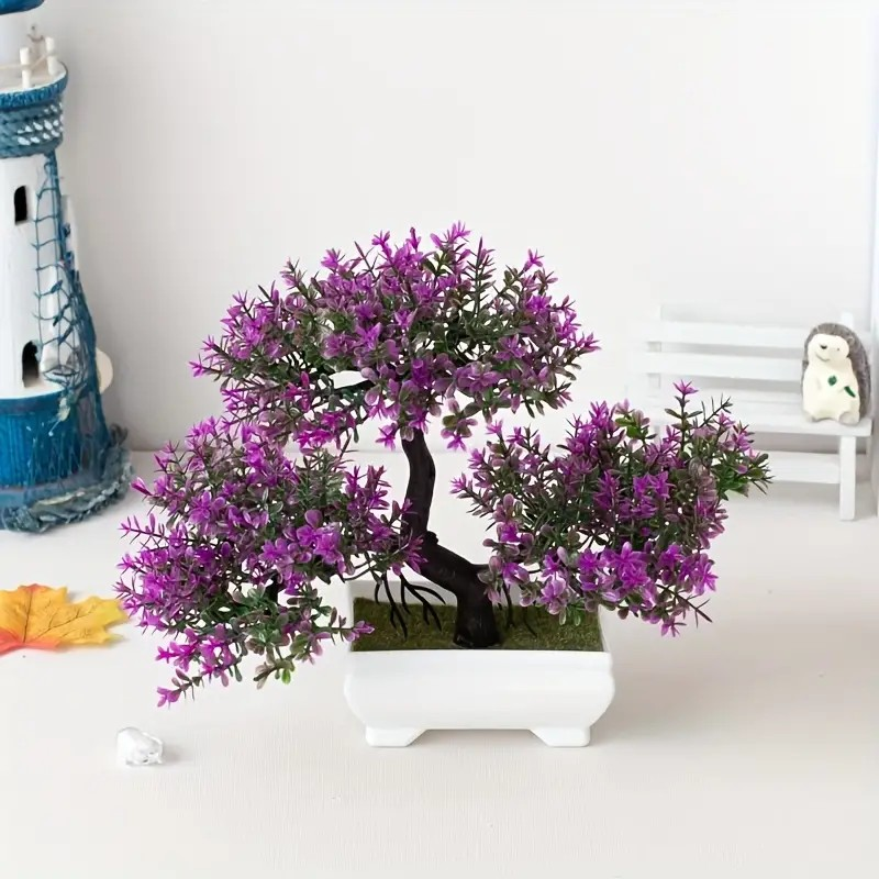 Bonsai - Dennenboom paars 20 cm