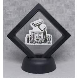 Camera Privacy is dead - Zwarte Display 7x7 met Banksy sticker