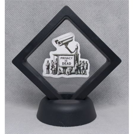 Camera Privacy is dead - Zwarte Display 7x7 met Banksy sticker