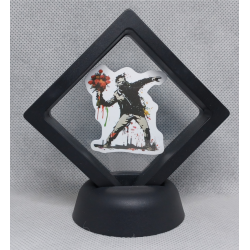 Bloemen Gooier - Zwarte Display 7x7 met Banksy sticker