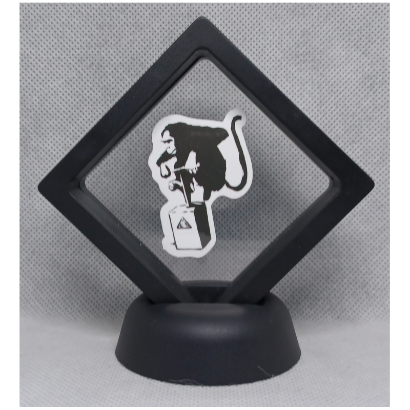 Boem Aap - Zwarte Display 7x7 met Banksy sticker