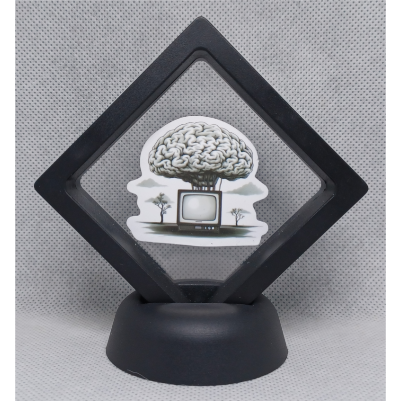 Brain TV - Zwarte Display 7x7 met Banksy sticker