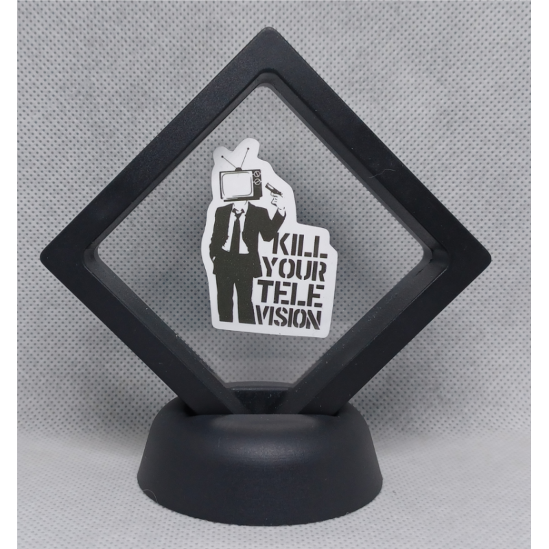 Man TV - Zwarte Display 7x7 met Banksy sticker