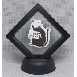 Rat Lies - Zwarte Display 7x7 met Banksy sticker