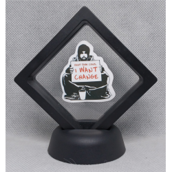 Man I want Change - Zwarte Display 7x7 met Banksy sticker