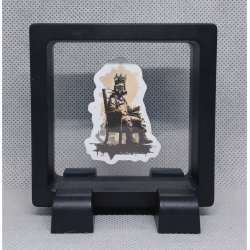 Rebel King - Vierkante Zwarte Display 7x7 met Banksy sticker