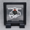 Helikopter Strik - Vierkante Zwarte Display 7x7 met Banksy sticker