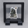 Rebel Schedel - Vierkante Zwarte Display 7x7 met Banksy sticker