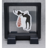 Lovesick - Vierkante Zwarte Display 7x7 met Banksy sticker