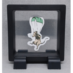 Parachute Rat - Vierkante Zwarte Display 7x7 met Banksy sticker