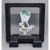 Parachute Rat - Vierkante Zwarte Display 7x7 met Banksy sticker