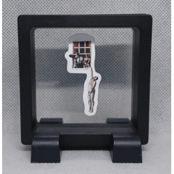 Hangman - Vierkante Zwarte Display 7x7 met Banksy sticker