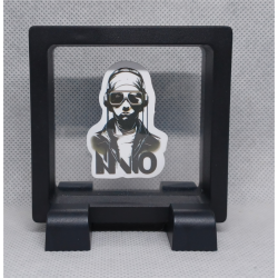 Mr No - Vierkante Zwarte Display 7x7 met Banksy sticker