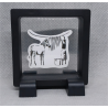 Zebra Was - Vierkante Zwarte Display 7x7 met Banksy sticker