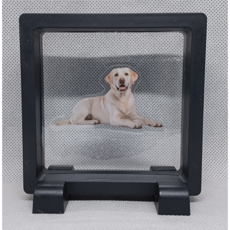 Labrador - Vierkante Zwarte Display 9x9 met honden sticker