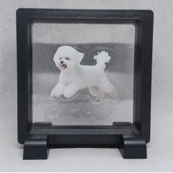 Toypoedel - Vierkante Zwarte Display 9x9 met honden sticker