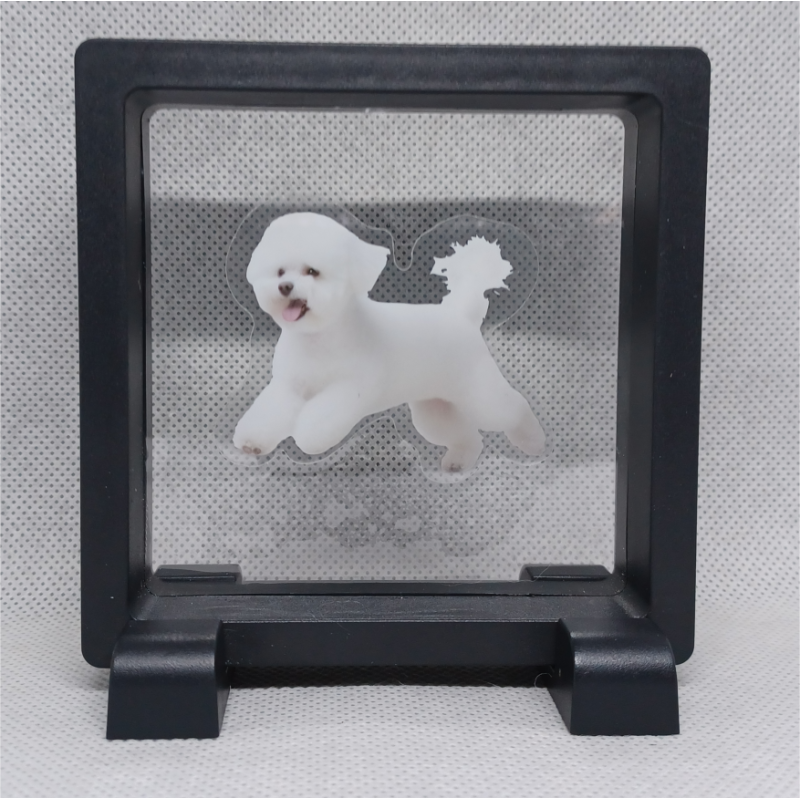 Toypoedel - Vierkante Zwarte Display 9x9 met honden sticker