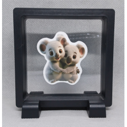 koala beren - Vierkante Zwarte Display 9x9 met duo dieren sticker