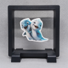 Dolfijnen - Vierkante Zwarte Display 9x9 met duo dieren sticker