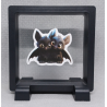 Vleermuizen - Vierkante Zwarte Display 9x9 met duo dieren sticker