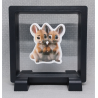 Konijnen - Vierkante Zwarte Display 9x9 met duo dieren sticker