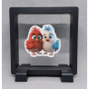 Bad Birdies - Vierkante Zwarte Display 9x9 met duo dieren sticker