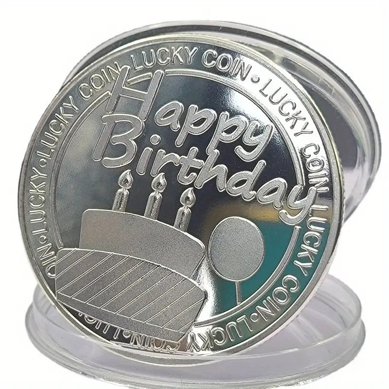 Munten Display - Happy Birthday - Tekst - Zilver - 3