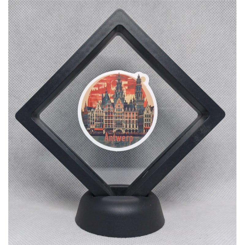 Antwerp - Zwarte Display 9x9 met steden sticker