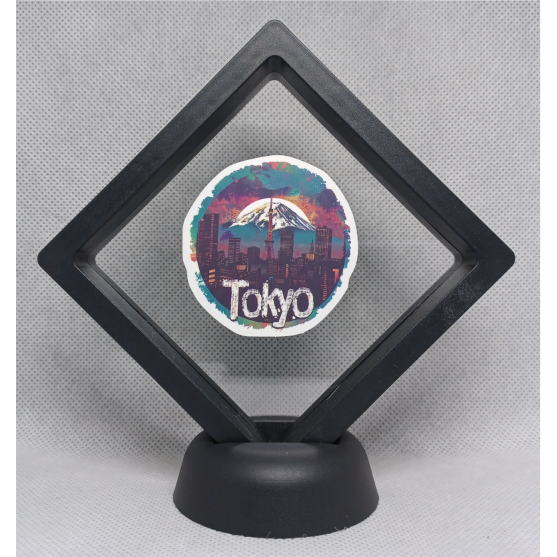 Tokyo - Zwarte Display 9x9 met steden sticker