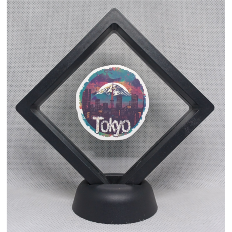 Tokyo - Zwarte Display 9x9 met steden sticker