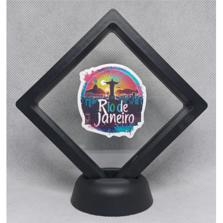 Rio de Janeiro - Zwarte Display 9x9 met steden sticker