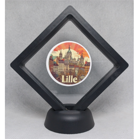 Lille - Zwarte Display 9x9 met steden sticker