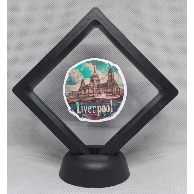 Liverpool - Zwarte Display 9x9 met steden sticker