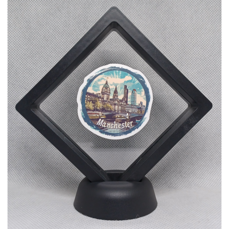 Manchester - Zwarte Display 9x9 met steden sticker