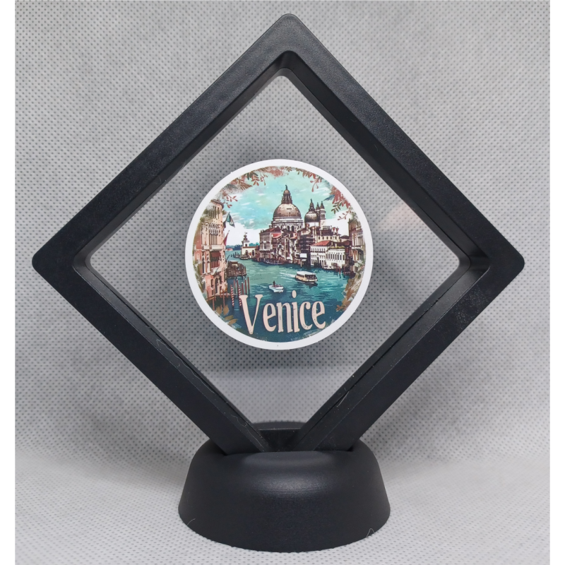 Venice - Zwarte Display 9x9 met steden sticker