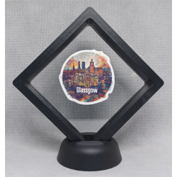 Glassgow - Zwarte Display 9x9 met steden sticker