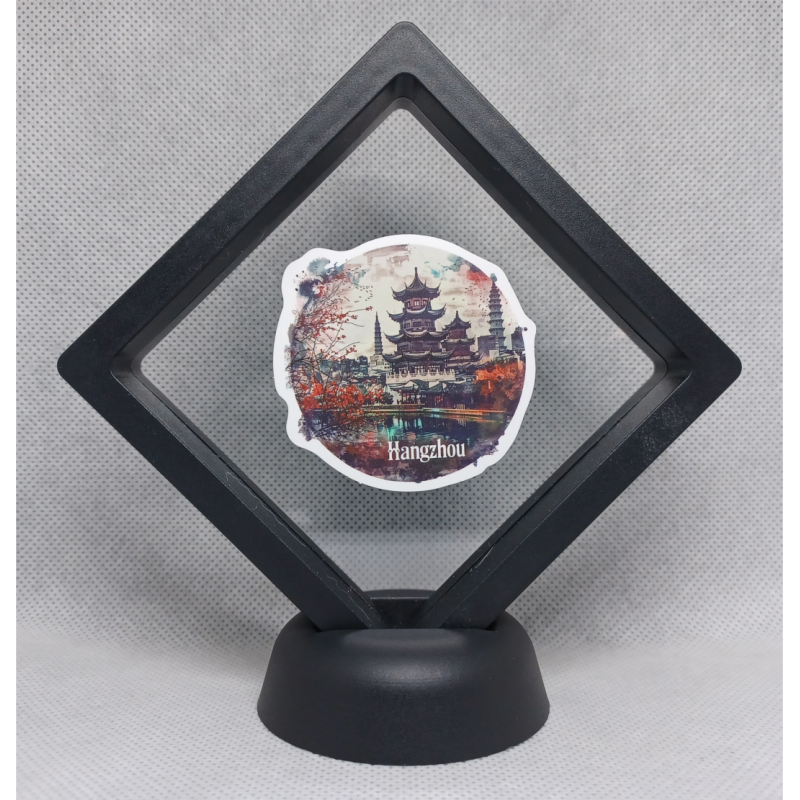 Hangzhou - Zwarte Display 9x9 met steden sticker