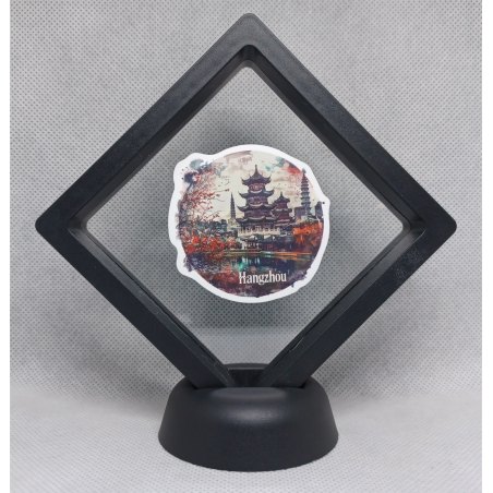 Hangzhou - Zwarte Display 9x9 met steden sticker