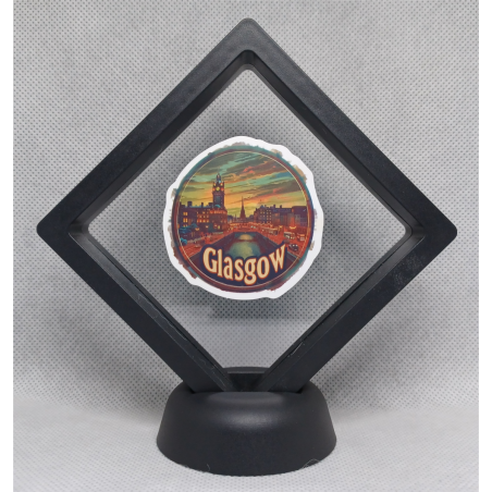 Glasgow - Zwarte Display 9x9 met steden sticker