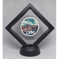 Lyon - Zwarte Display 9x9 met steden sticker